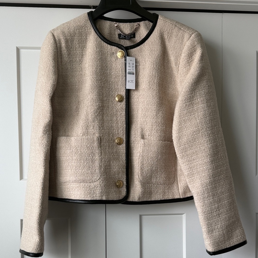 NWT J.Crew Size 16 Cropped Tweed Blazer